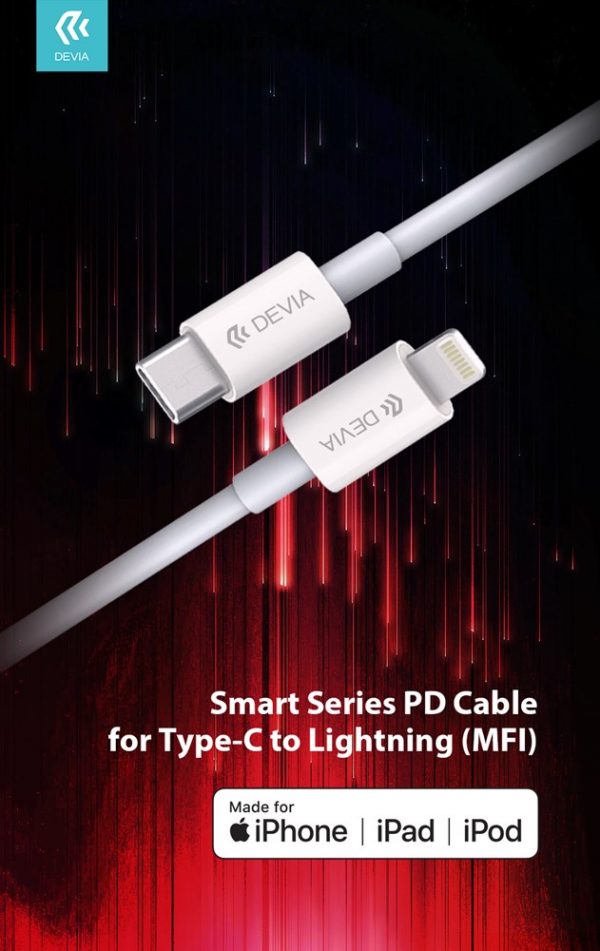 Devia – 1.5m (18W) Power Delivery – Type C to MFI Lightning Cable