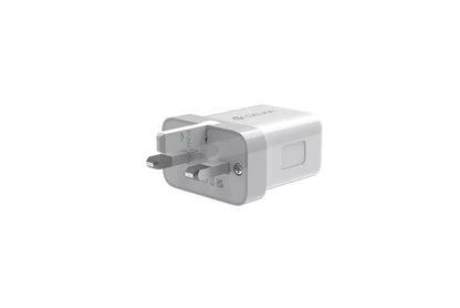 Devia - 30W Type C Power Delivery 3-Pin UK Charging Plug - White