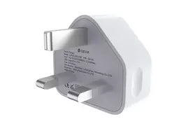 Devia - 2.1A USB 3-Pin UK Charging Plug - White