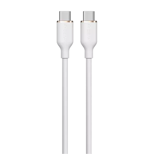 Devia - 1.2m (3A) USB-C to USB-C Silicone Cable - White