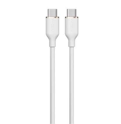 Devia - 1.2m (3A) USB-C to USB-C Silicone Cable - White